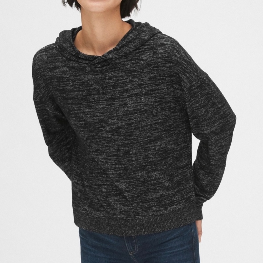 EUC Gap soft spun cropped hoodie in NAVY size XL